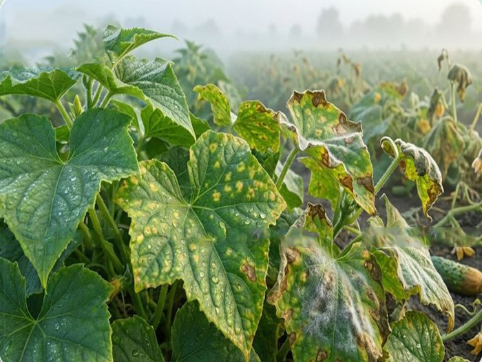 Bệnh sương mai là gì và có lan nhanh trên ruộng dưa không?