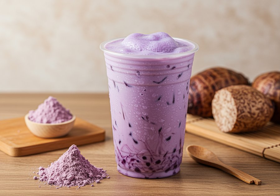 Cách pha trà sữa khoai môn lên màu đẹp ai nhìn cũng thích