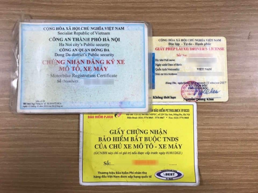 Các giấy tờ xe ô tô cần có