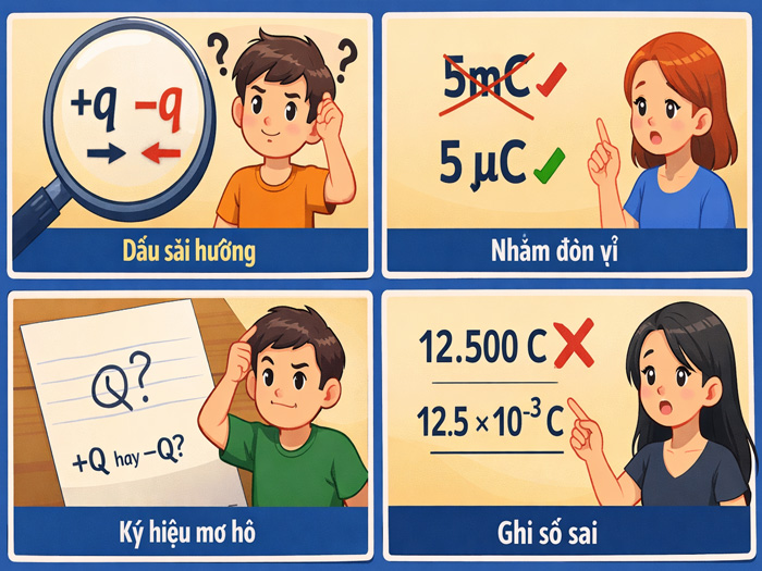 Điện tích ký hiệu là gì? Cách viết và quy ước trong vật lý