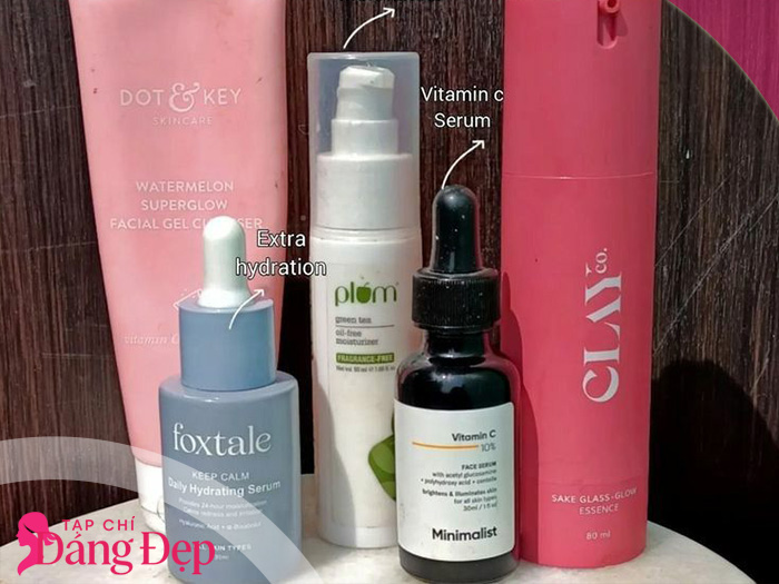 Routine dưỡng sau mụn buổi sáng