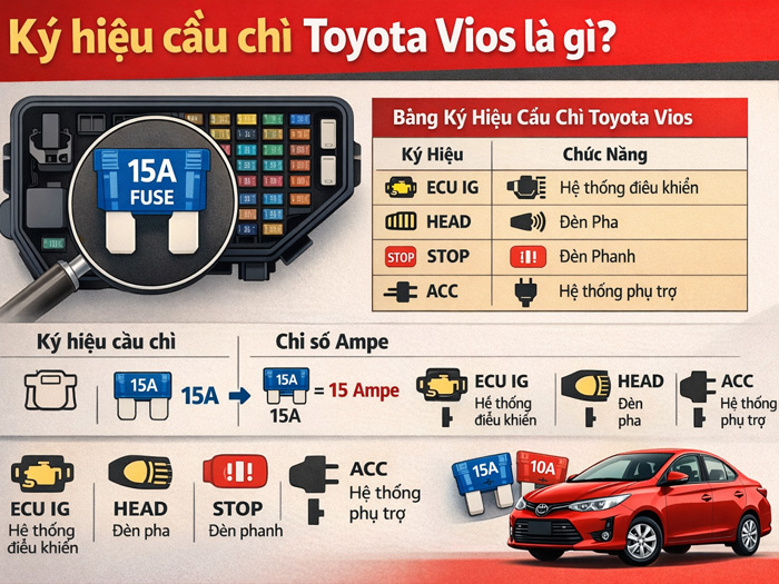 ký hiệu cầu chì toyota vios